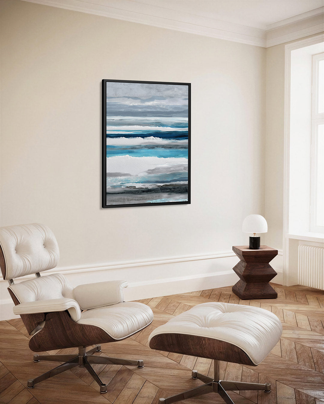 Horizontale kleurenlagen Kunstwerk