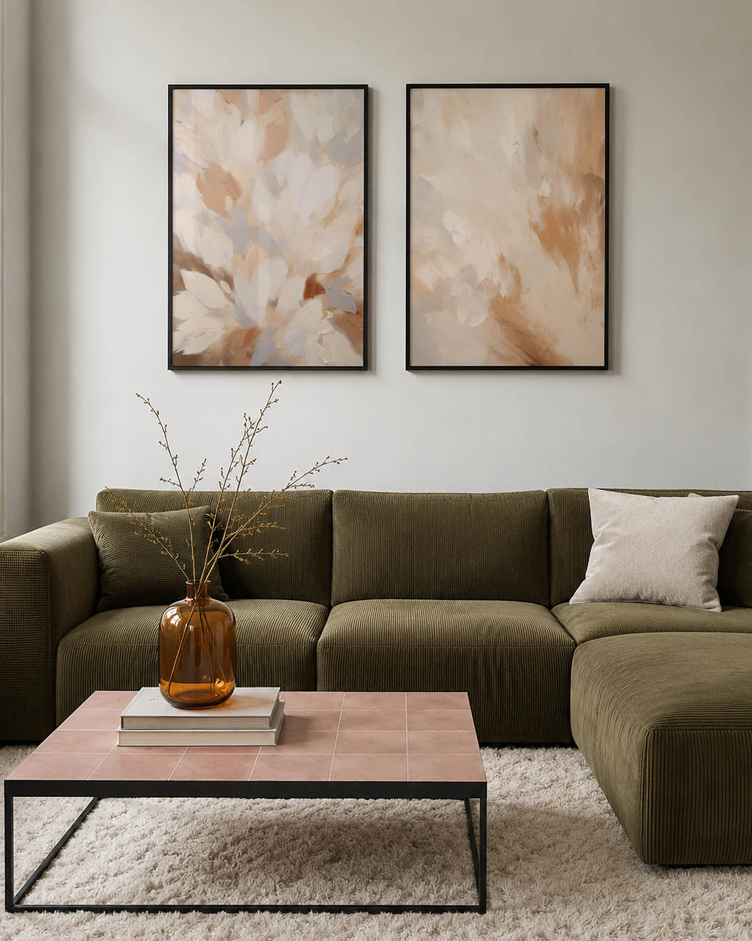 Vormenspel in pastel Posterset