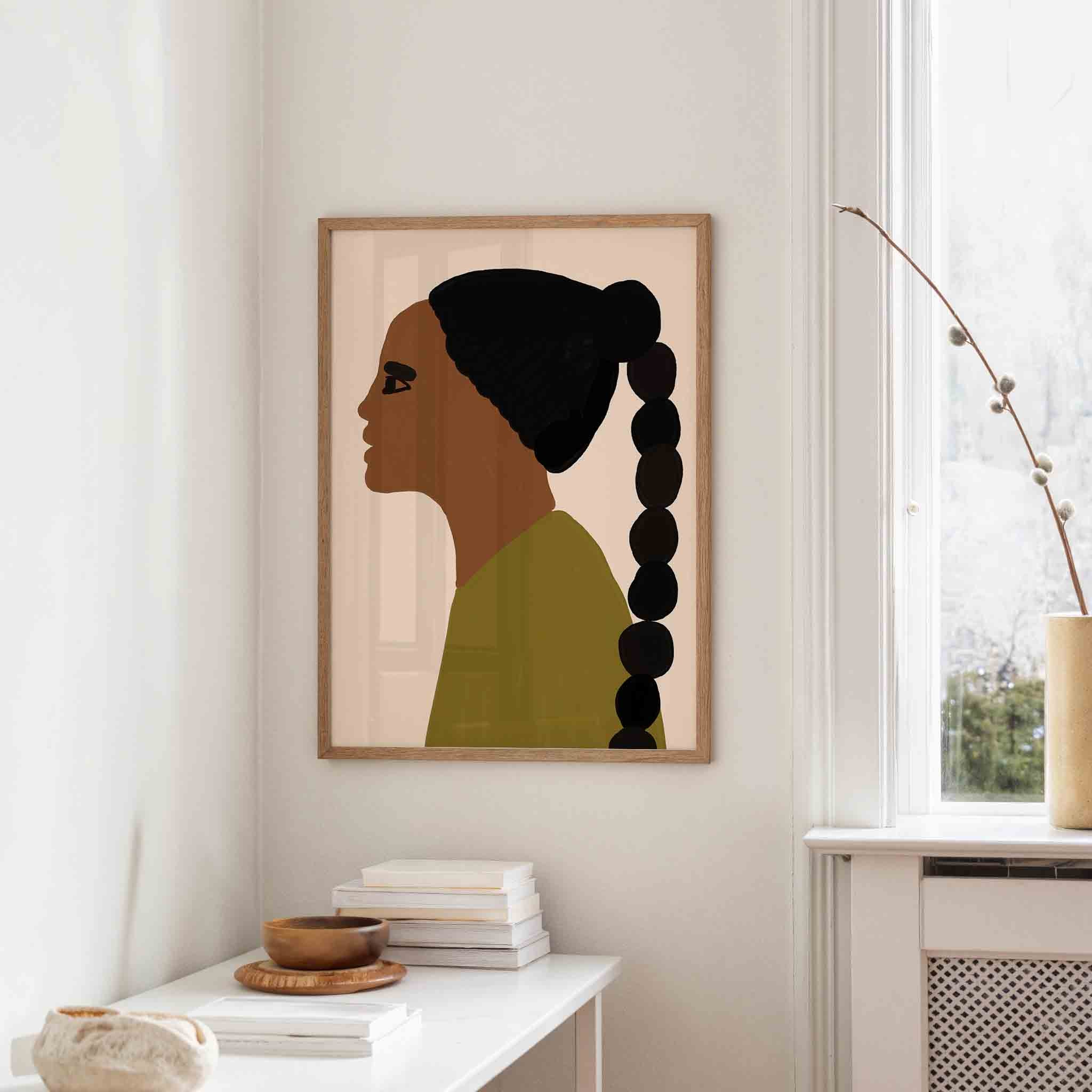 Profiel van vrouw Poster