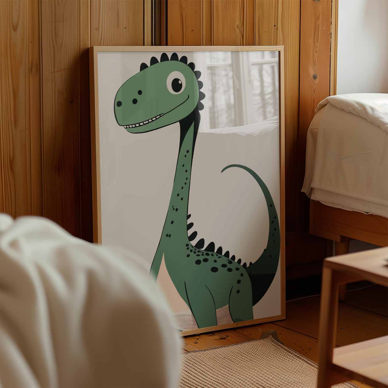 Vrolijke Dino Vriend Poster-WallArtistic