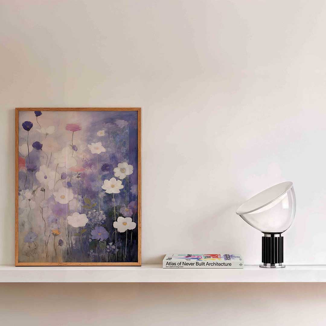 Bloemen in paarse tinten Poster