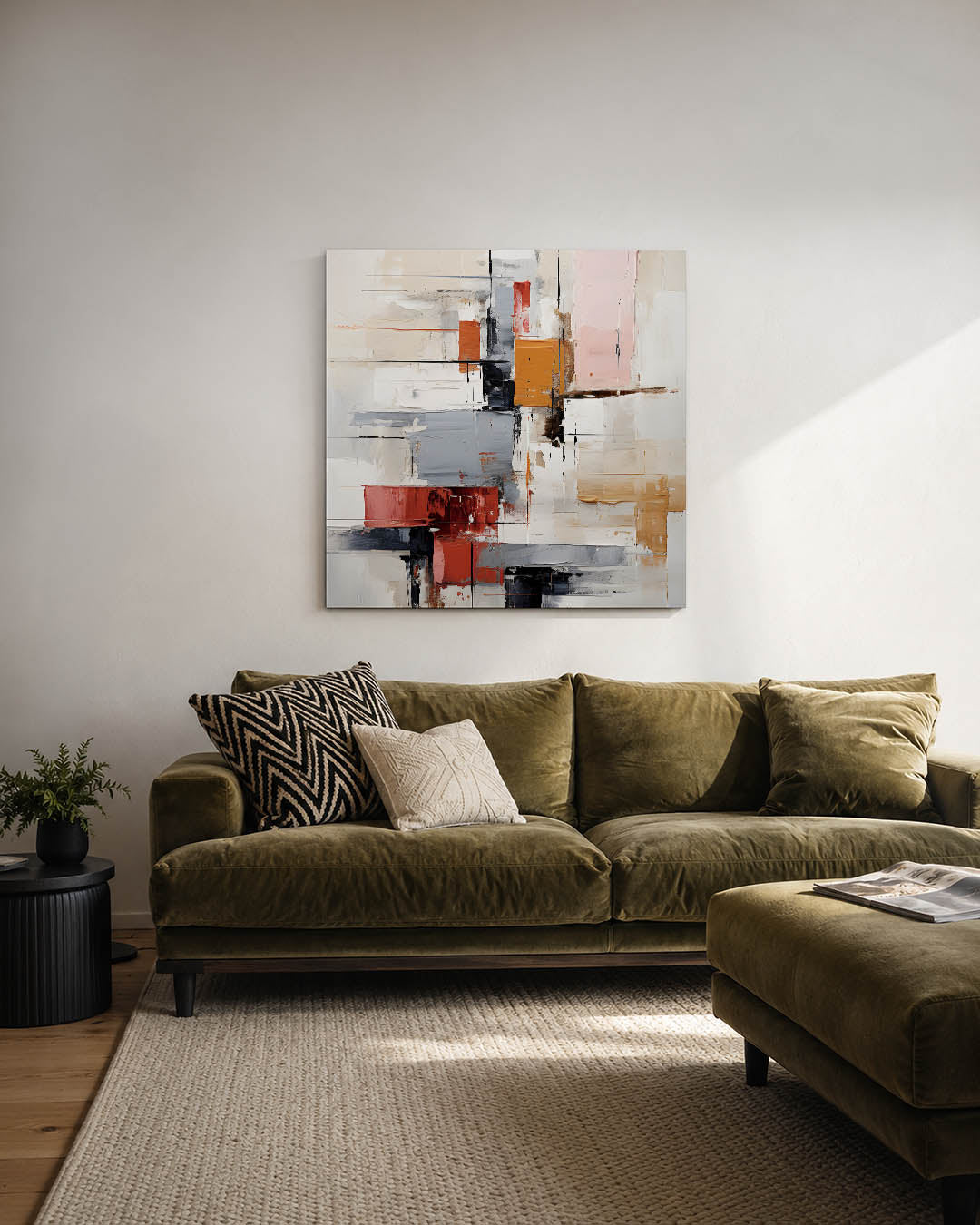 Geometrische kleurencompositie Kunstwerk