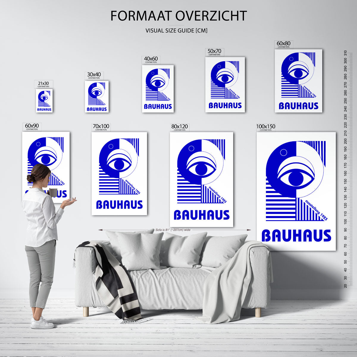 Oog en lijnen Poster