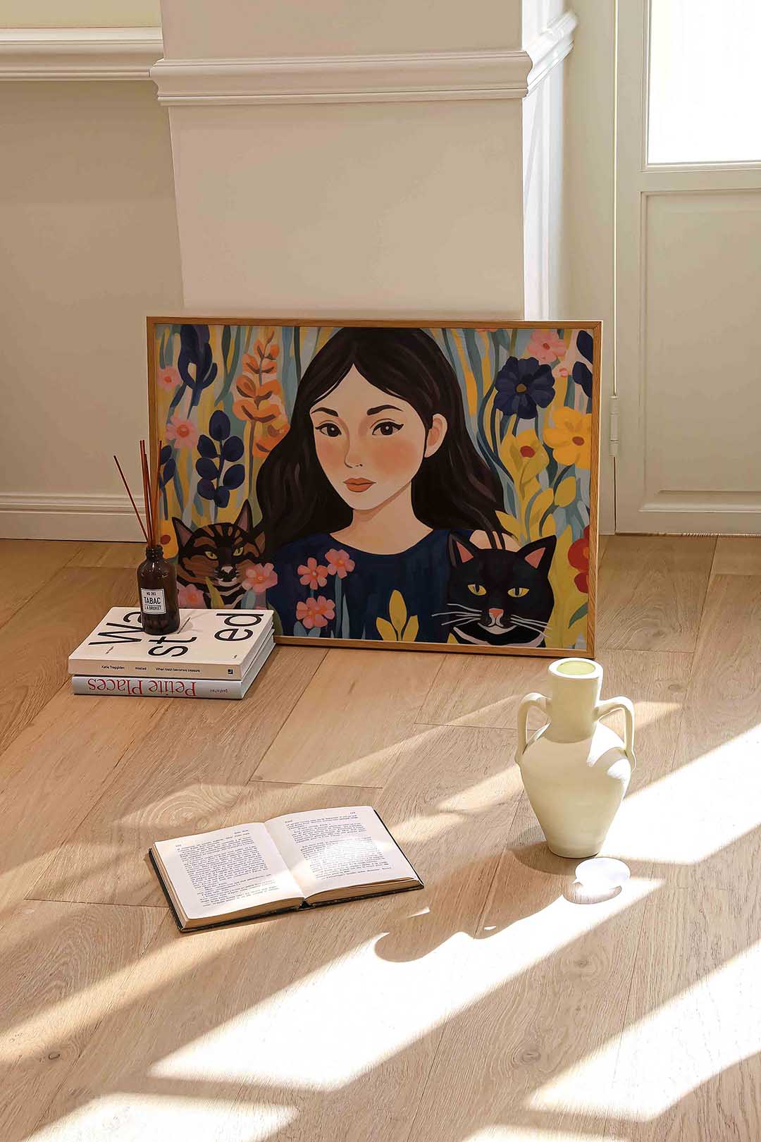 Vrouw met katten Poster