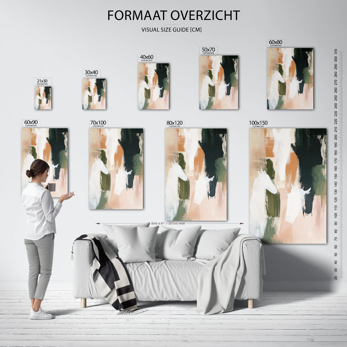 Paarden silhouetten Poster
