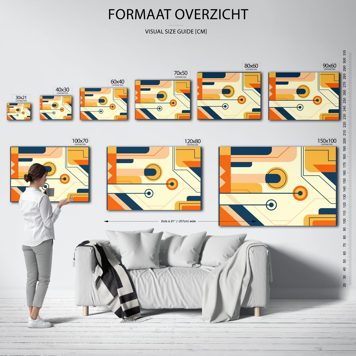 Lijnen en vlakken Poster