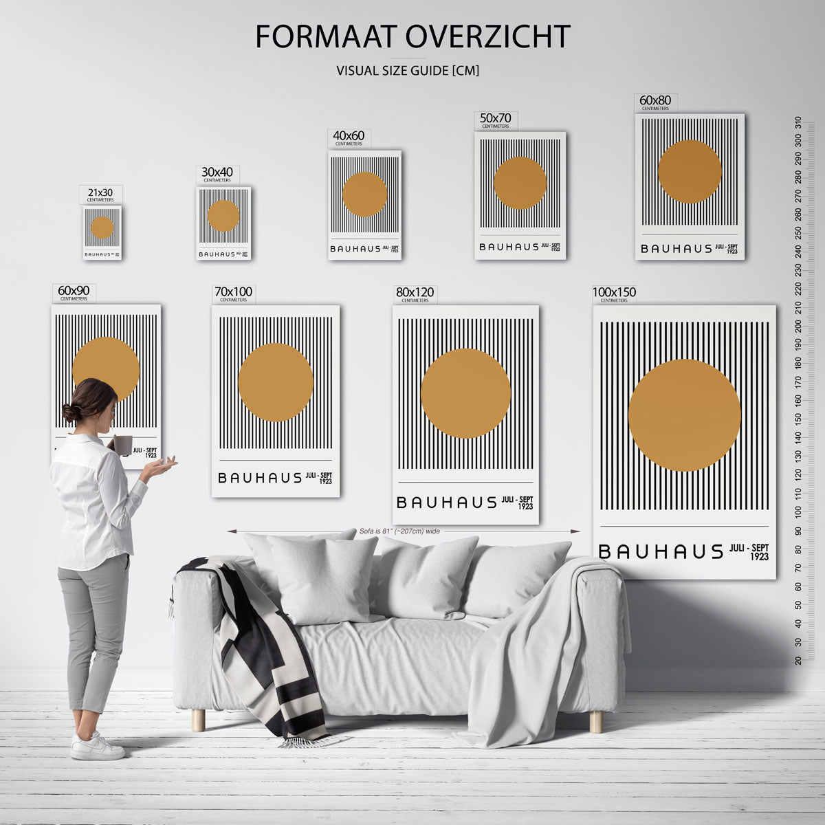 Cirkel en lijnen Poster