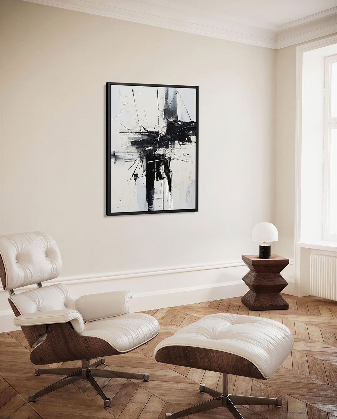 Dynamische lijnen compositie Kunstwerk