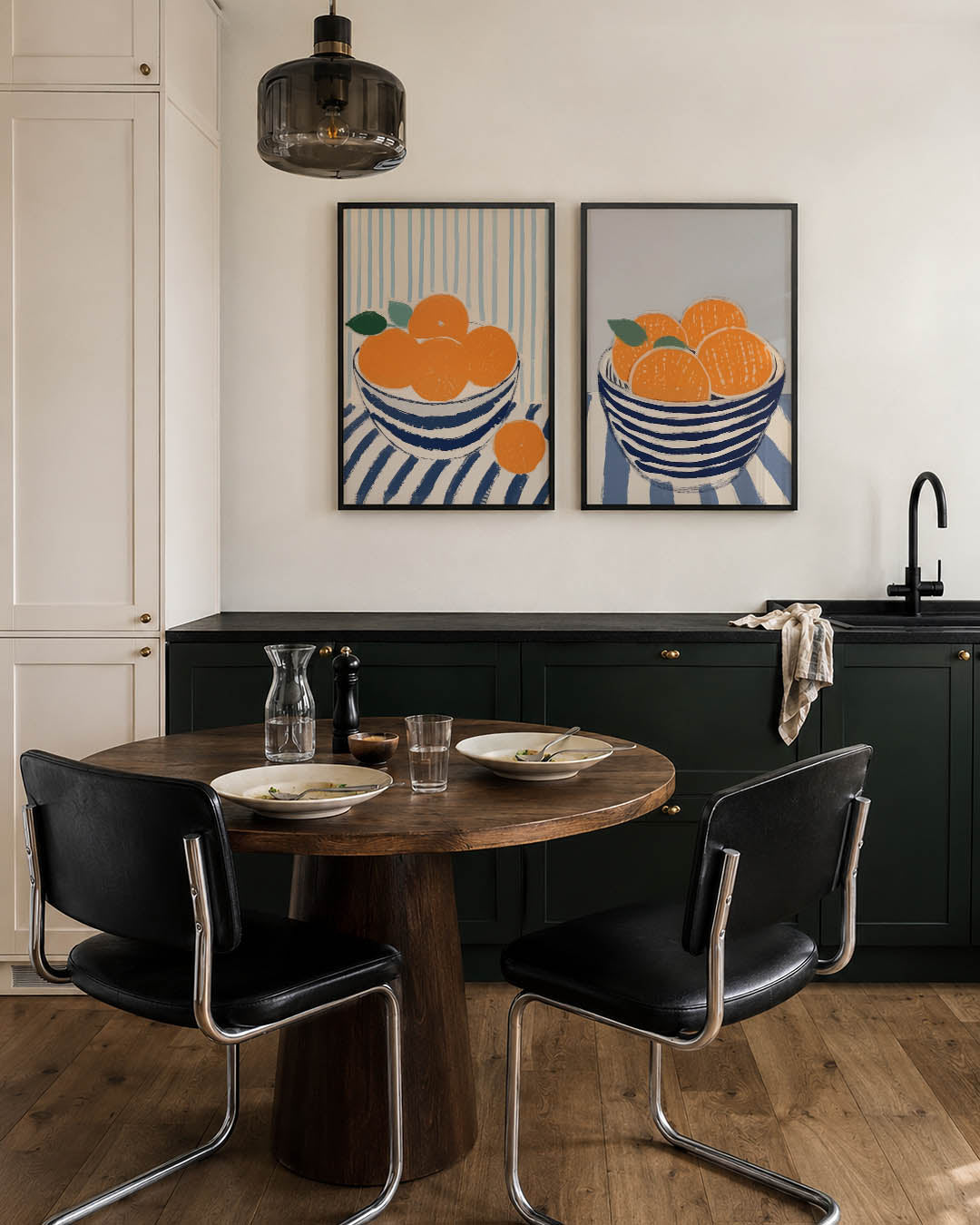 Fruit en strepen Posterset