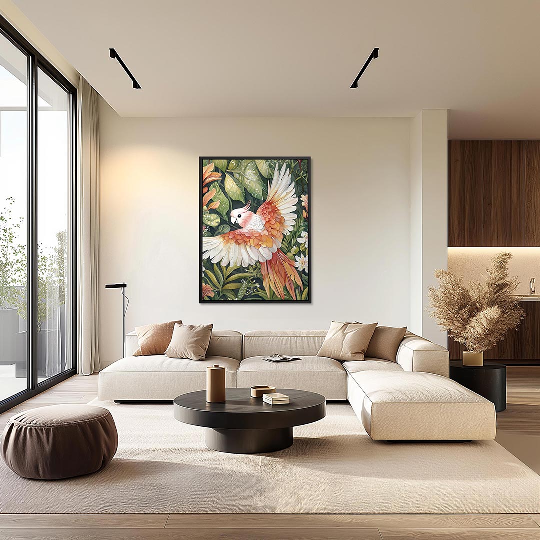 Vogels en bladeren Kunstwerk