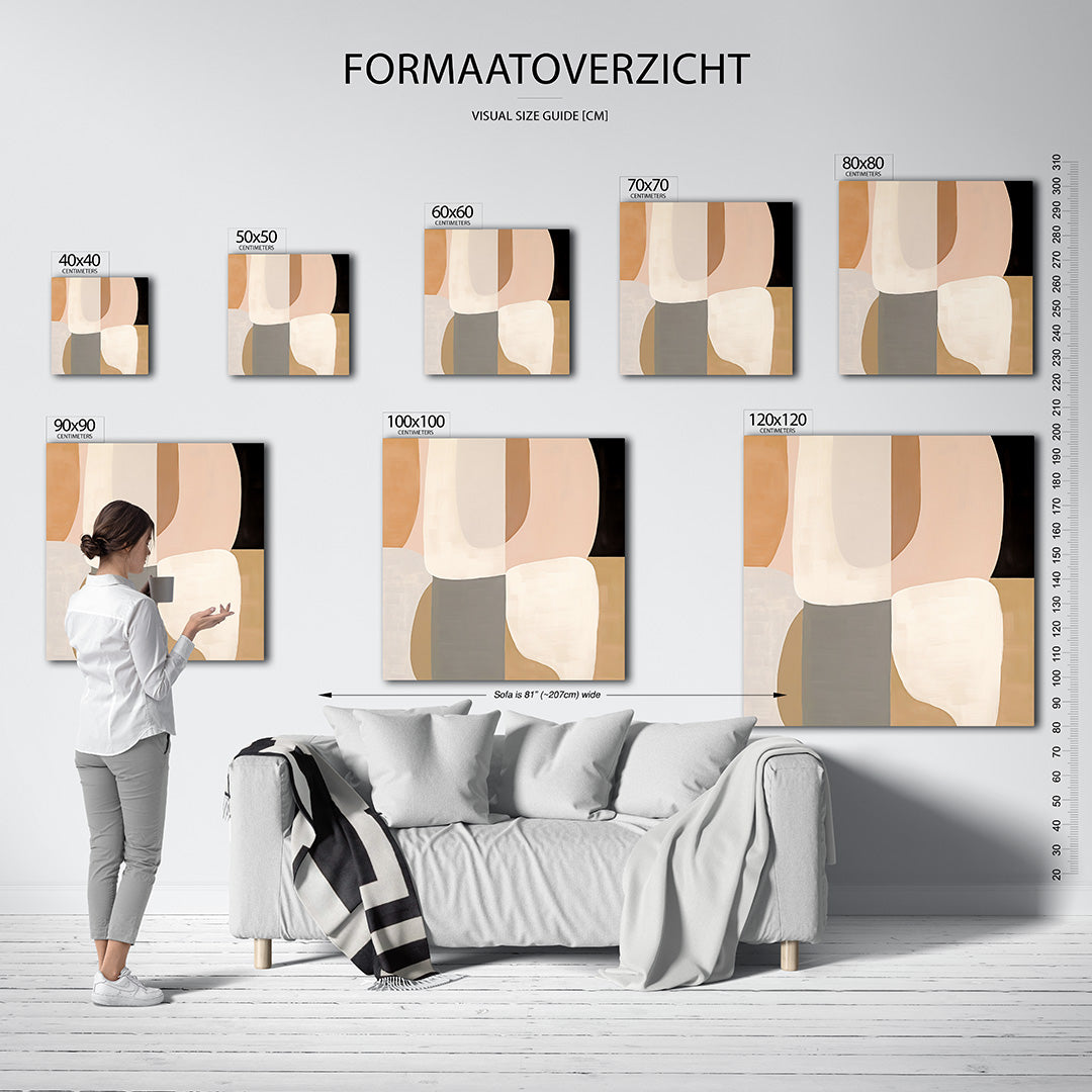 Organische vormen compositie Kunstwerk