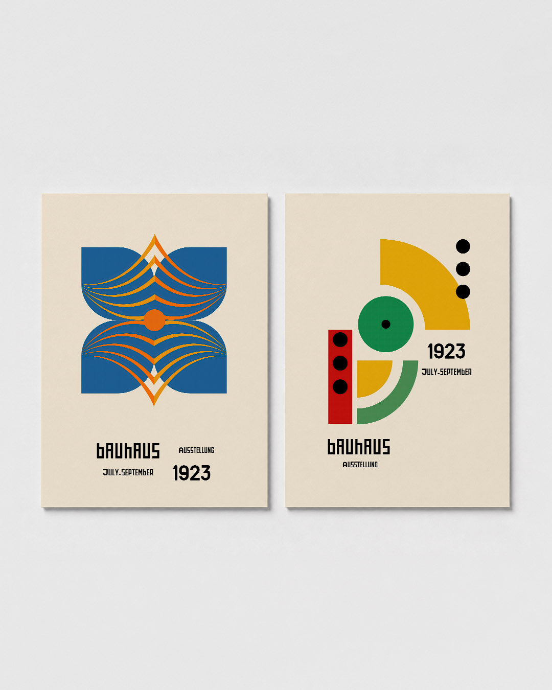 Kleurrijke lijnenspel Posterset
