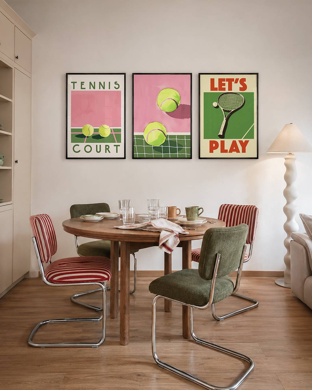 Tennis kleurenspel Posterset