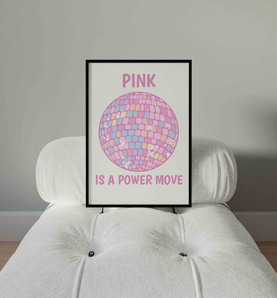 Roze discobal Poster