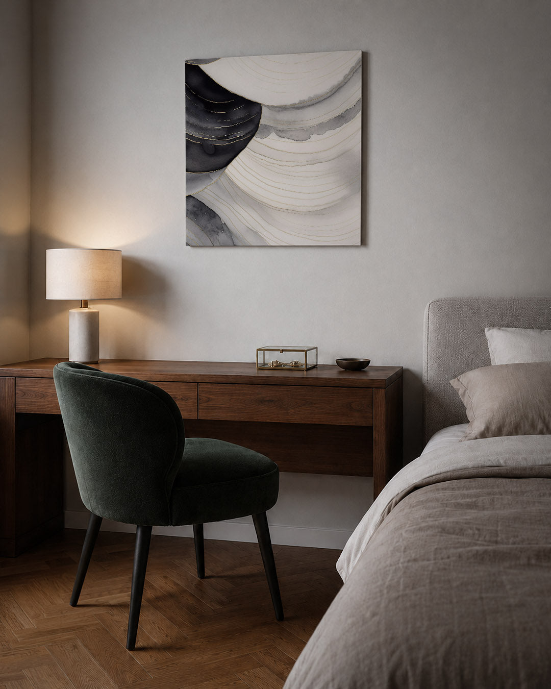 Golvende lijnen compositie Kunstwerk