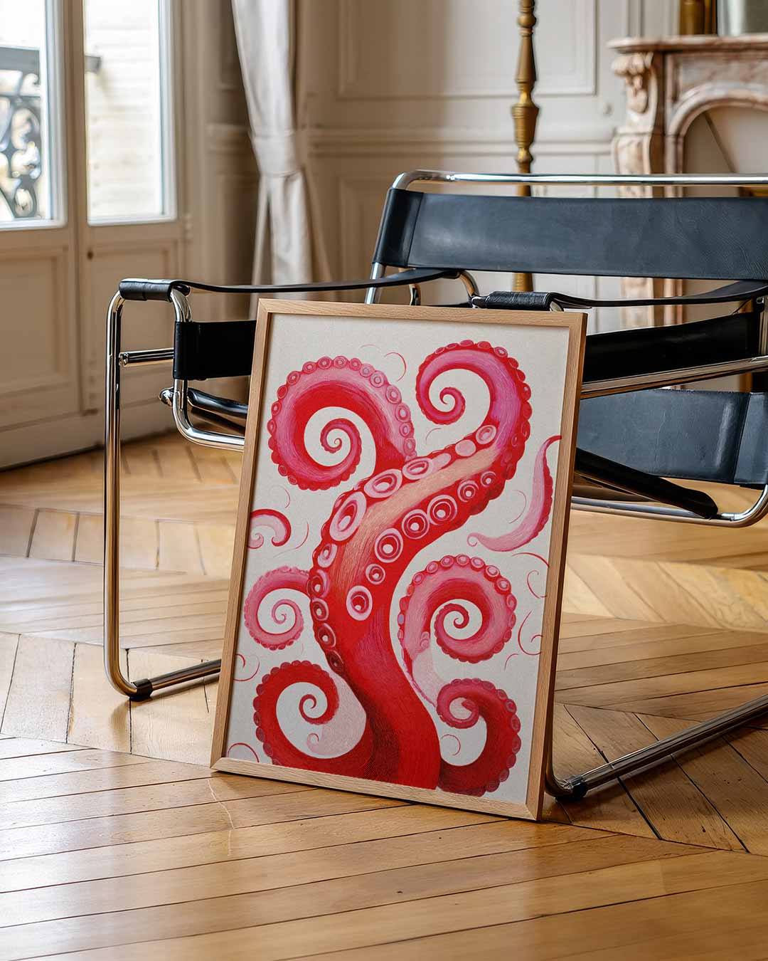 Vrolijke Octopus Tentakels Kunstposter-WallArtistic