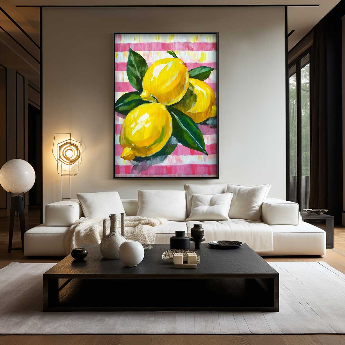 Frisse Citroenexplosie Kunstwerk-canvas-dibond-plexiglas-wanddecoratie-WallArtistic