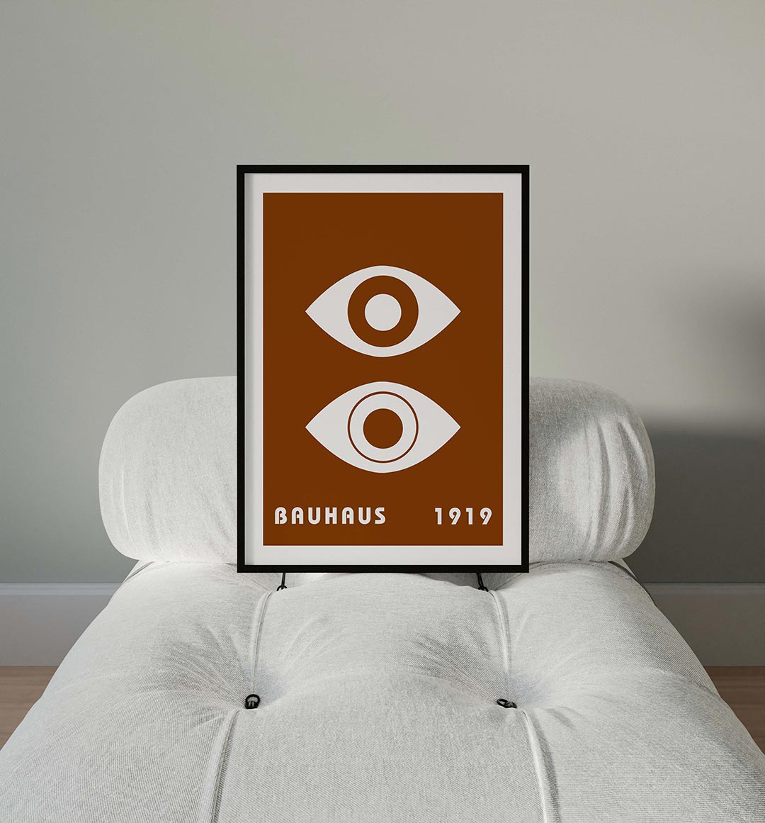 Oogvormen en tekst Poster