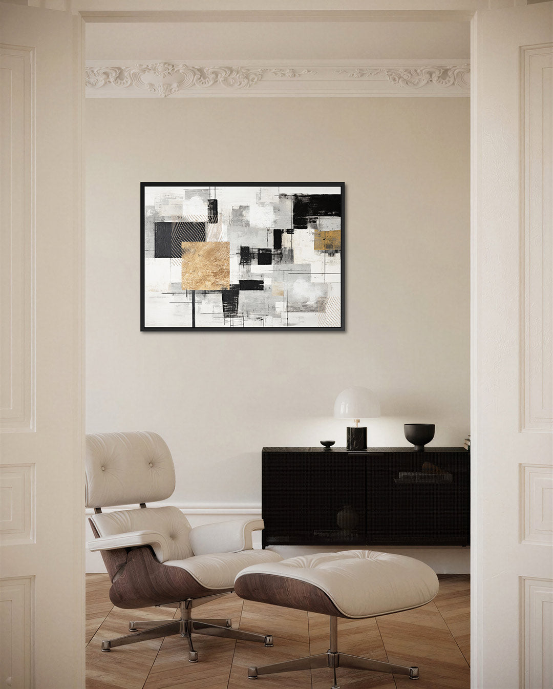 Geometrische compositie Kunstwerk