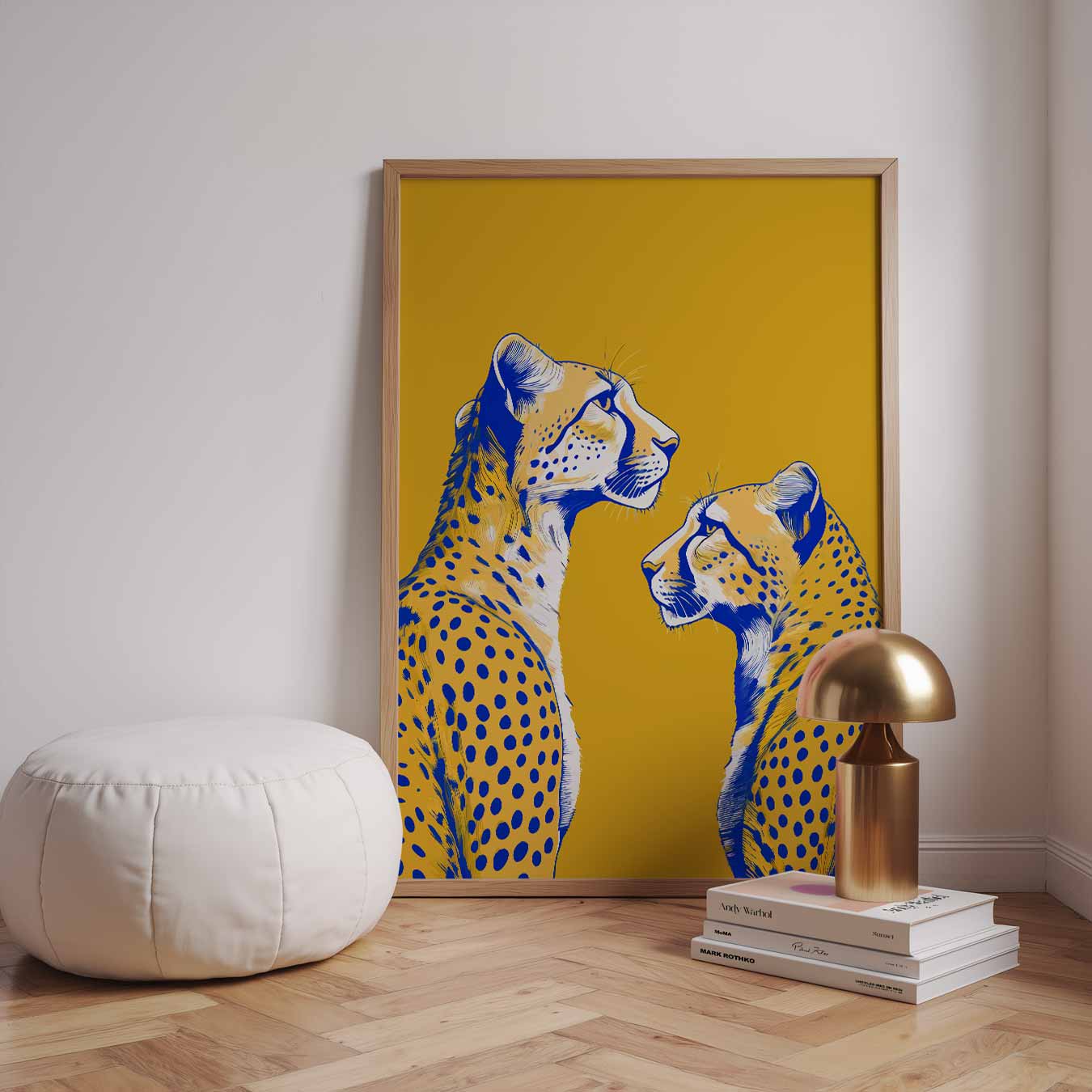 Stijlvolle Gele Luipaard Poster-WallArtistic