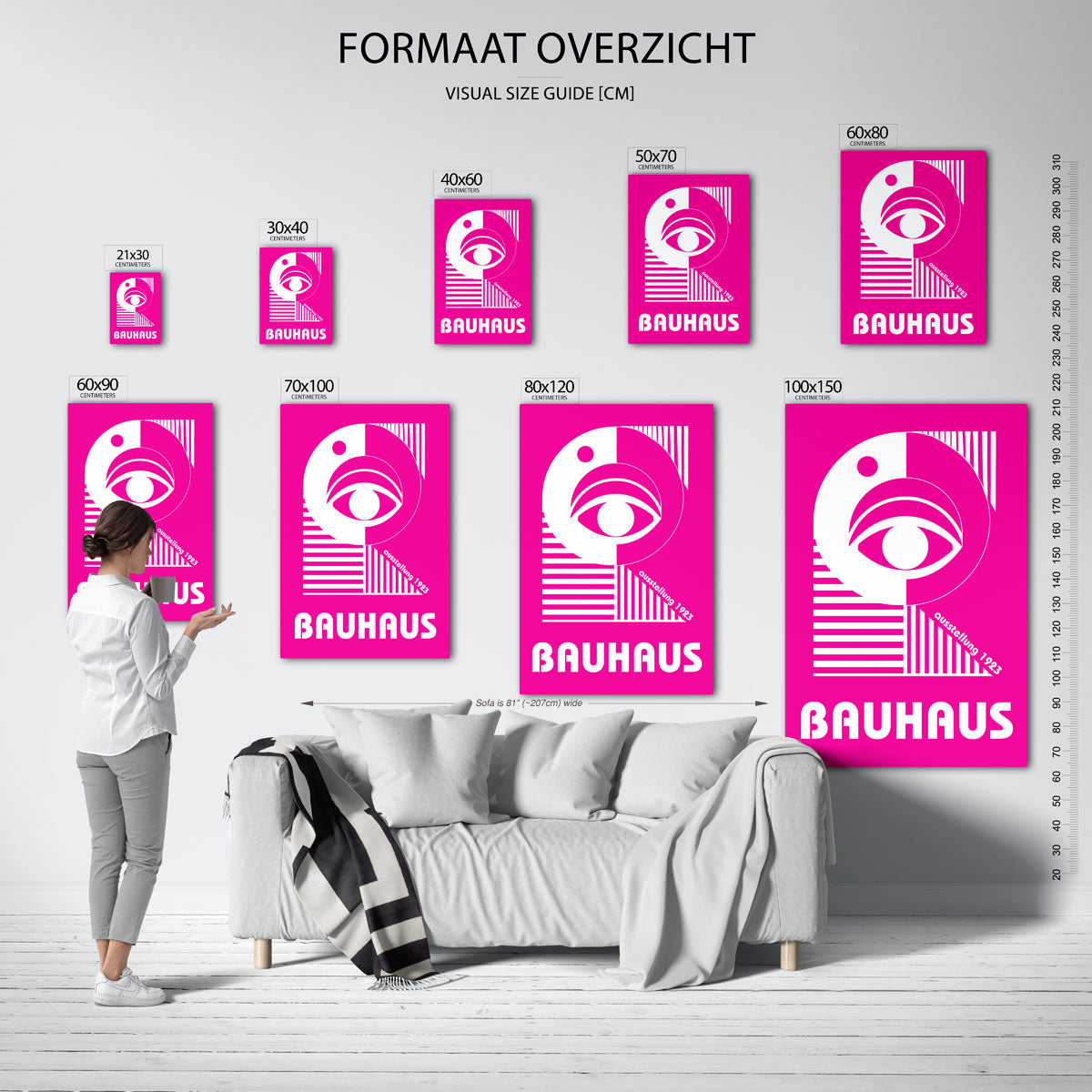 Oog en lijnen Poster