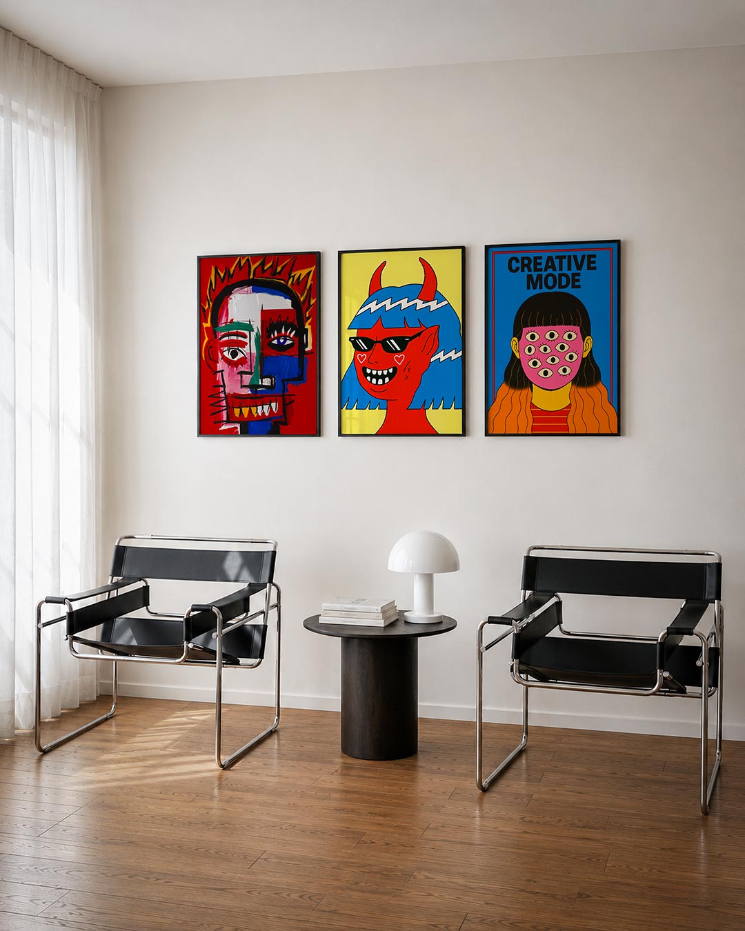 Kleurrijke gezichten Posterset