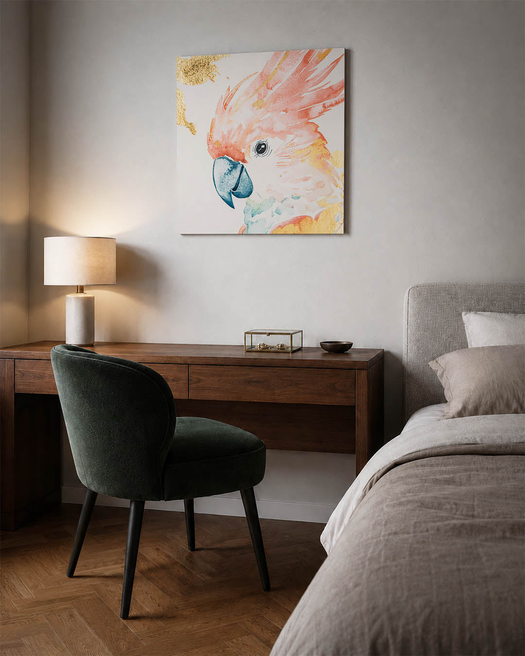 Vrolijke vogel illustratie Kunstwerk