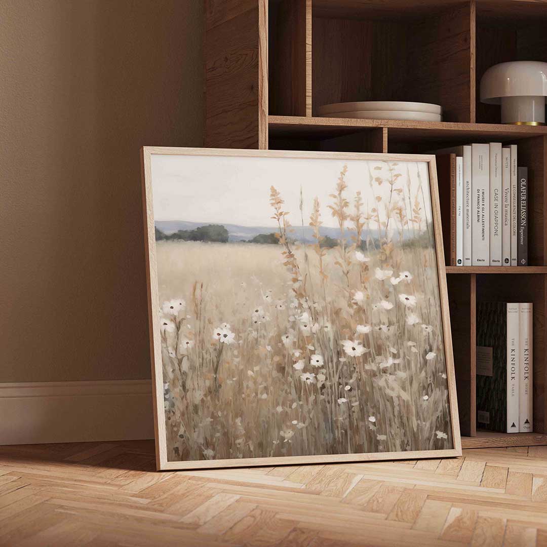 Veld met bloemen Poster