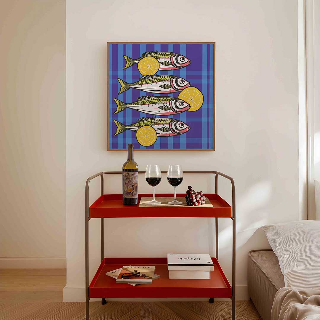 Vissen en citroenen Poster
