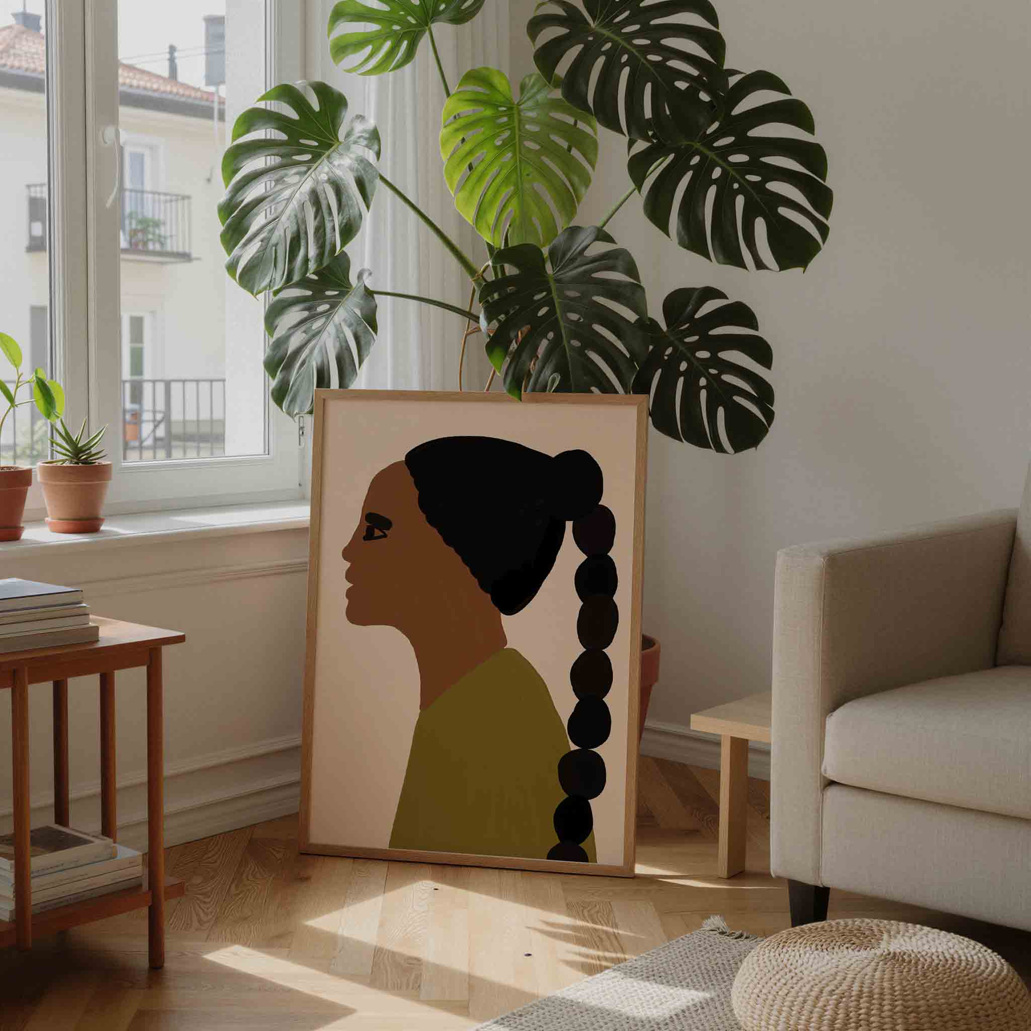 Profiel van vrouw Poster