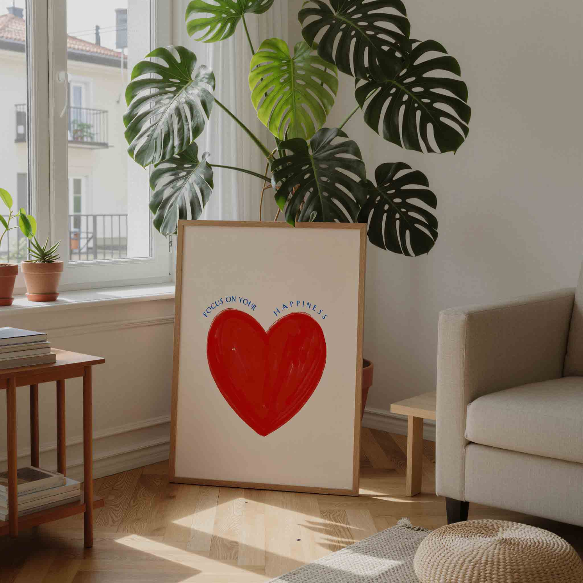 Rood hart Poster