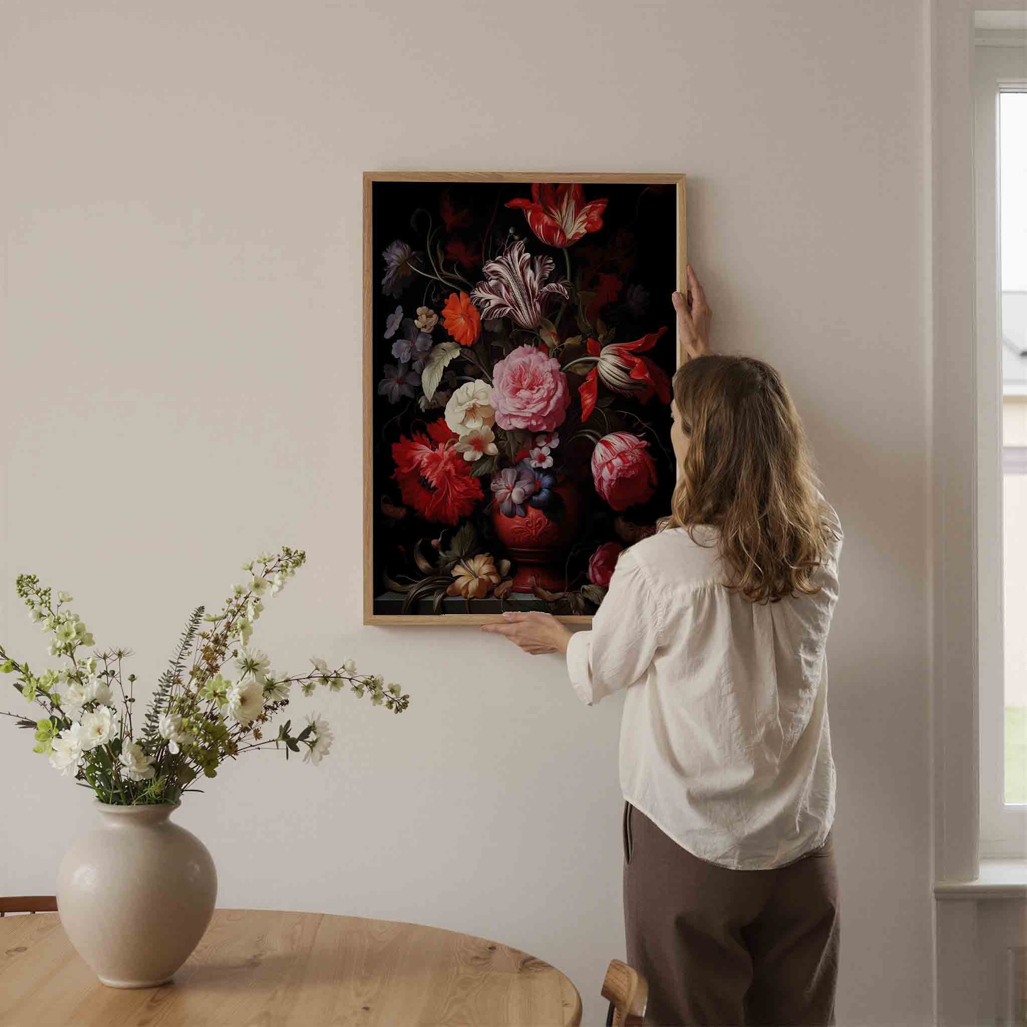 Bloemen in vaas Poster
