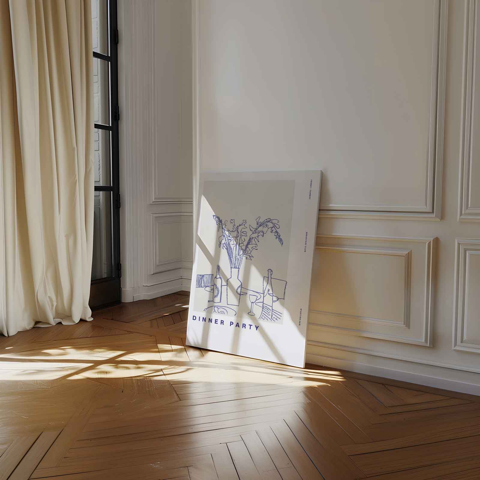 Dinner Party Kunstwerk-canvas-dibond-plexiglas-wanddecoratie-WallArtistic