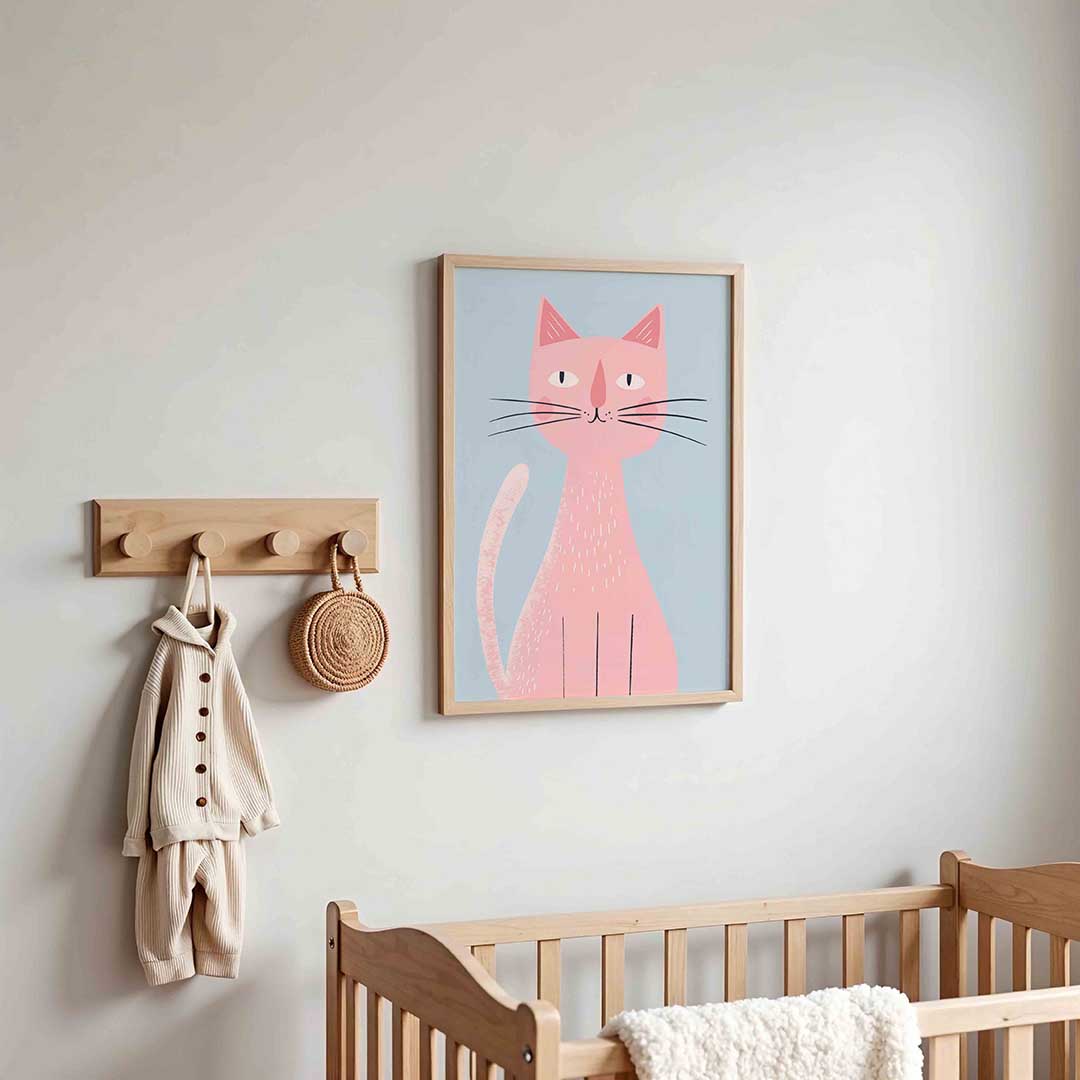 Roze kat Poster