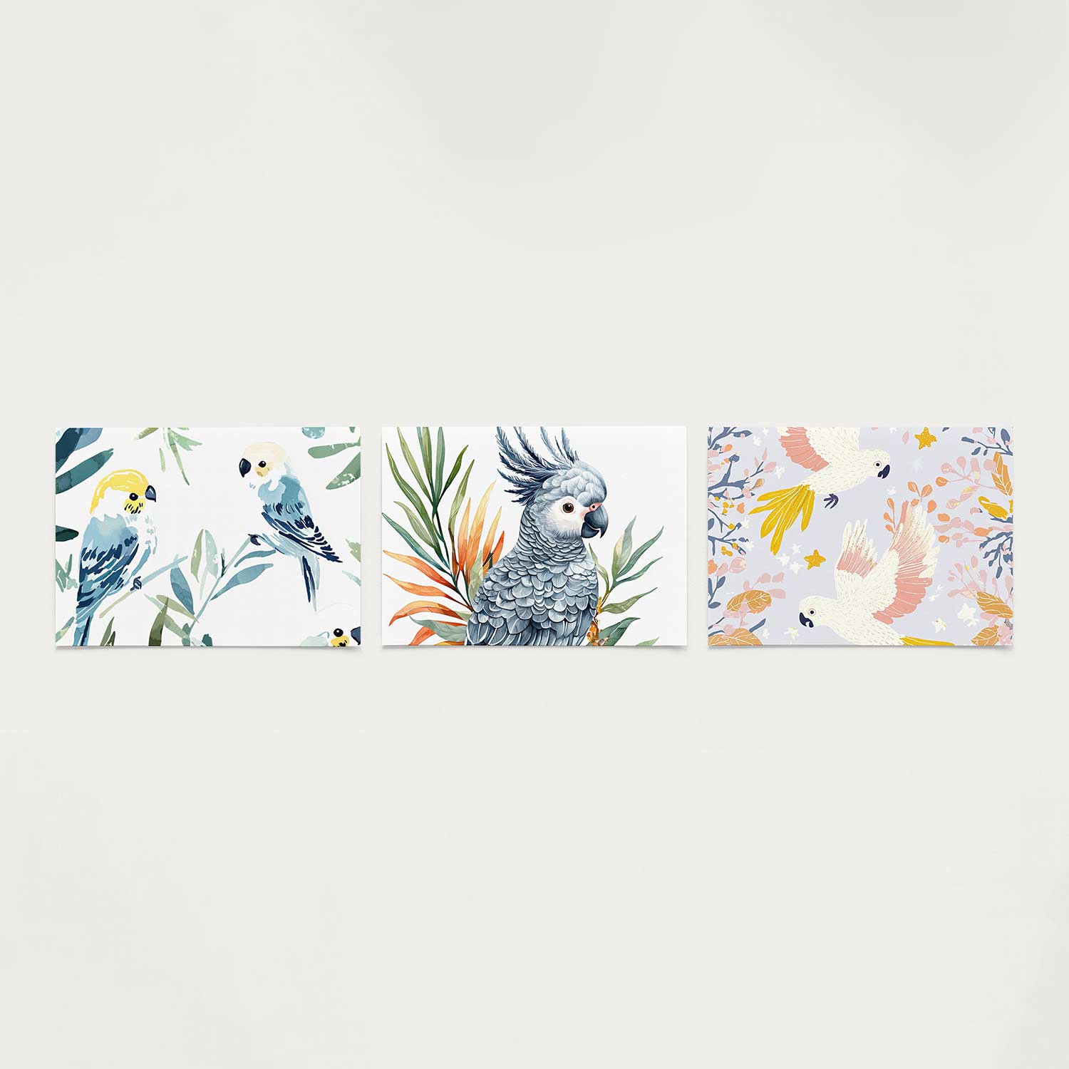 Vogels en bladeren Posterset