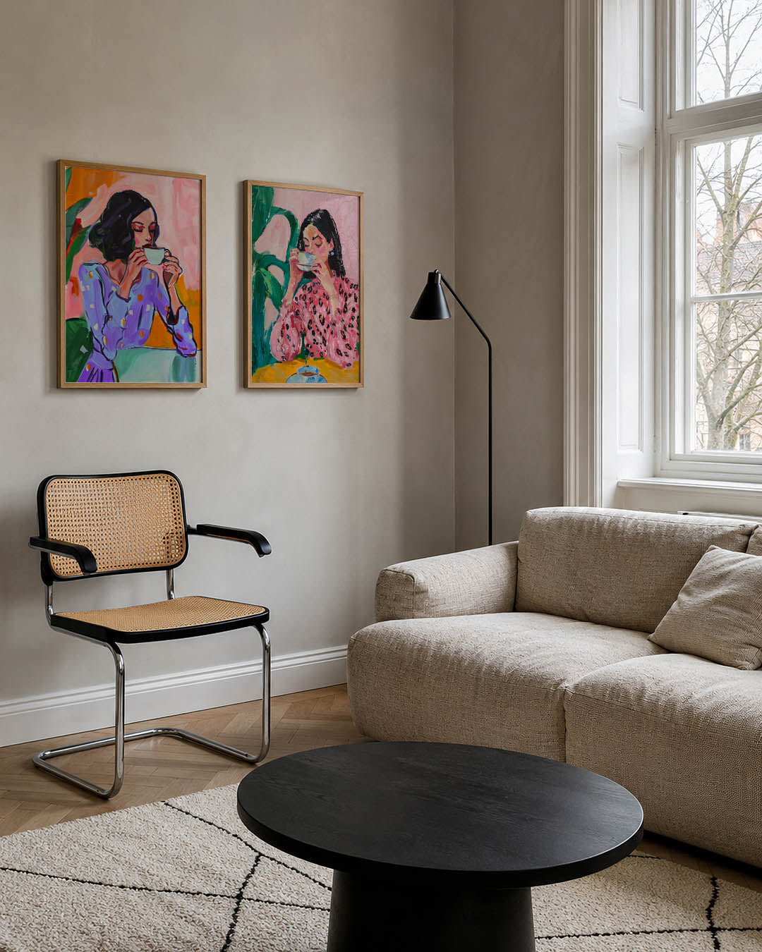 Kleurrijke koffiebeleving Posterset