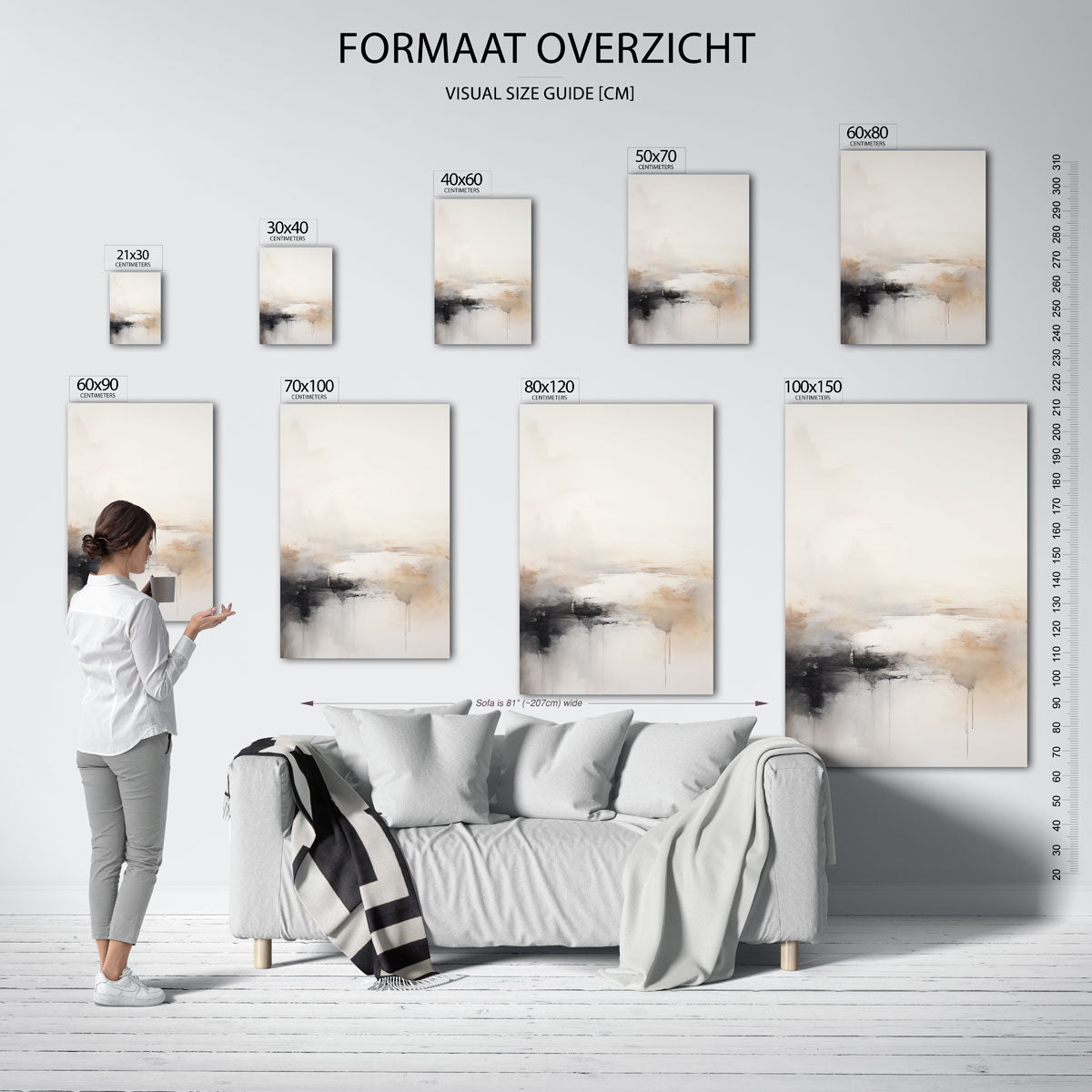 Abstracte landschapsweergave Poster