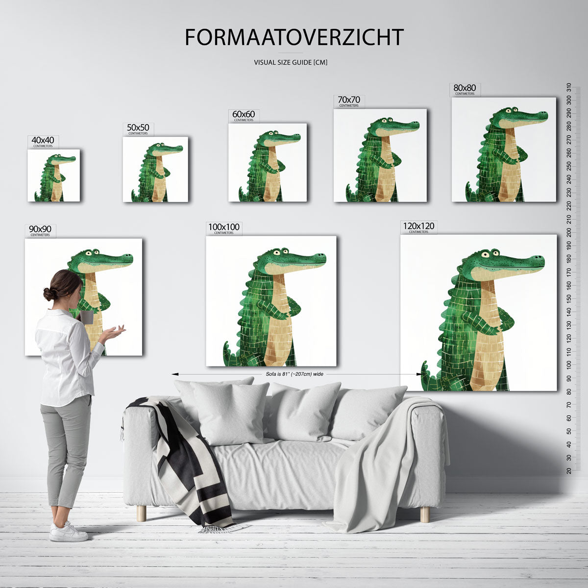 Groene krokodil Poster