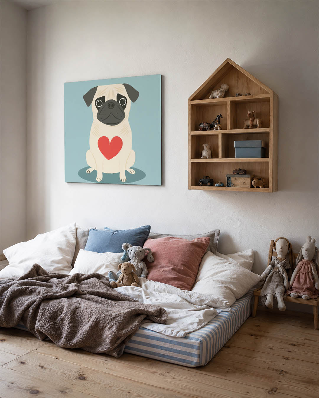 Hond met hart Kunstwerk