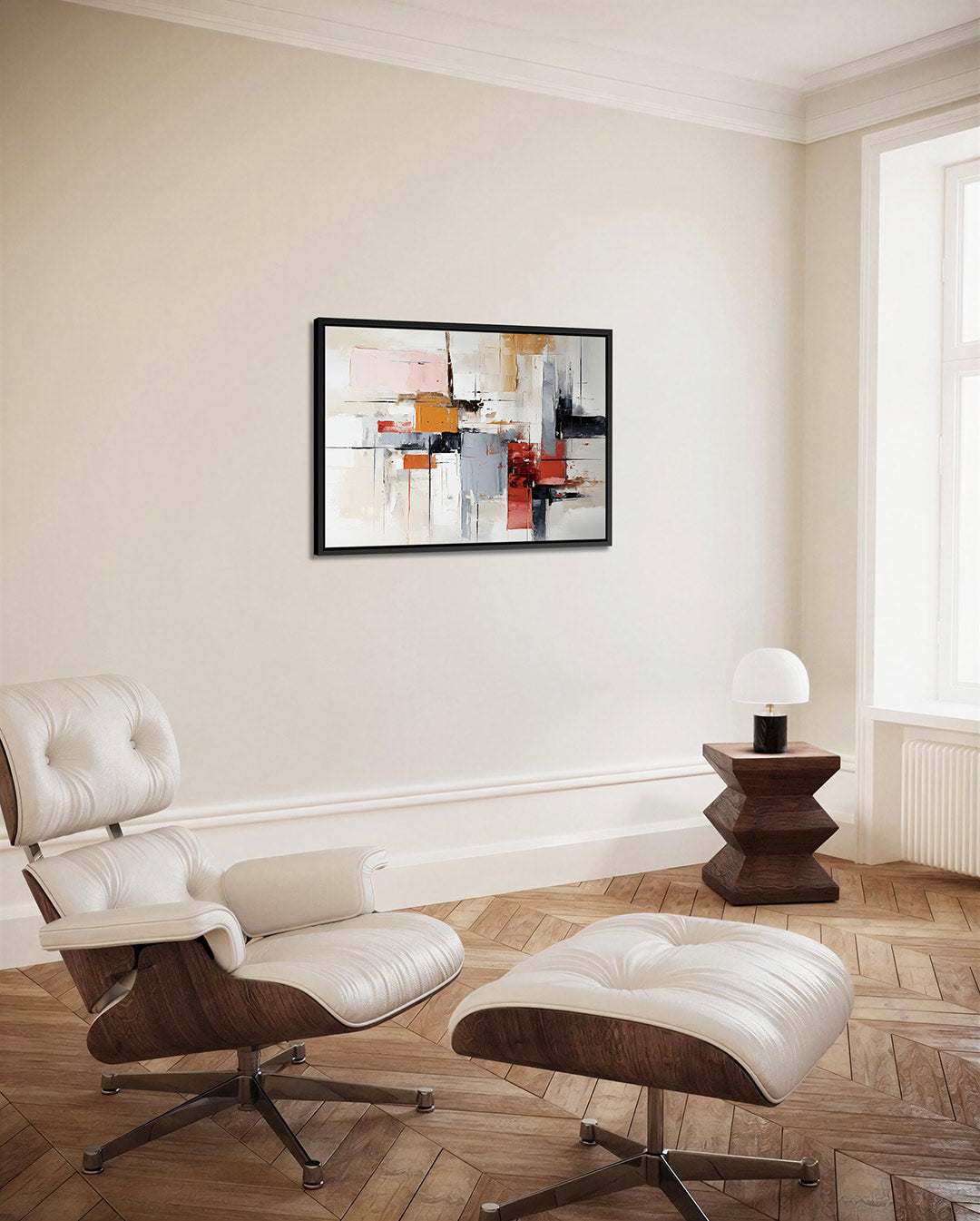 Geometrische kleurencompositie Kunstwerk