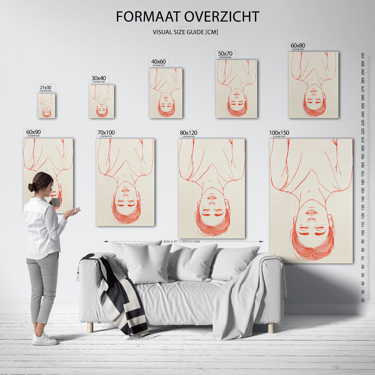 Omgekeerd gezicht Poster