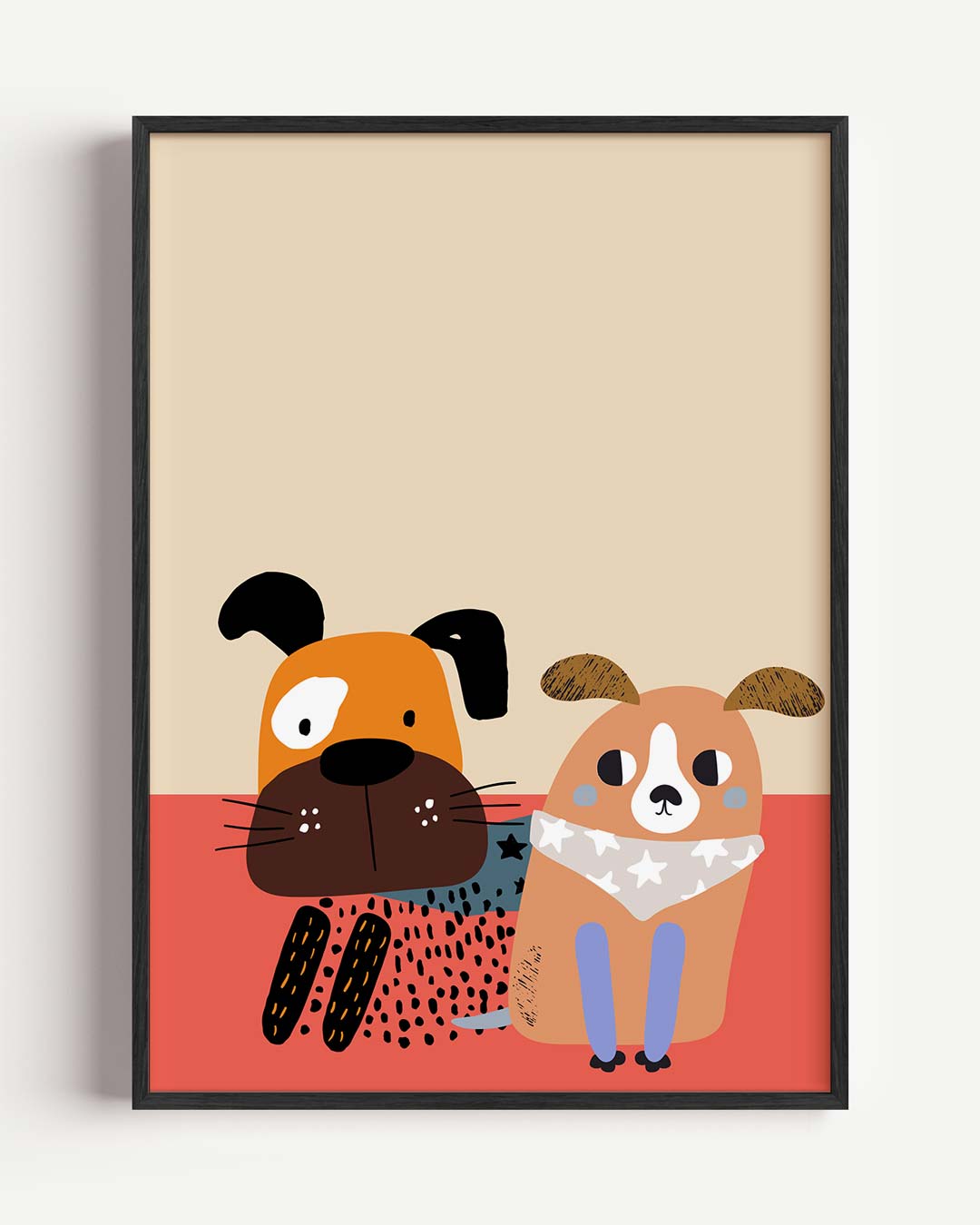 Vrolijke Hondenmaatjes Poster-WallArtistic