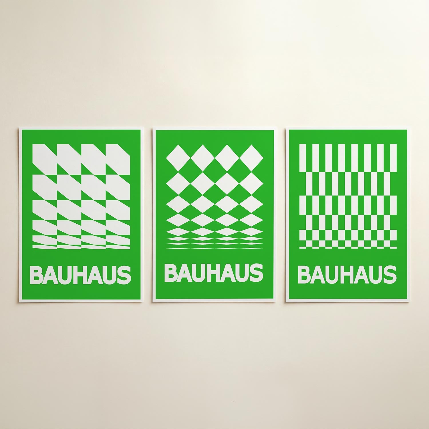 Groene vlakkenritme Posterset