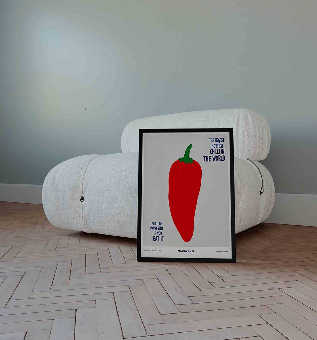 Rode chilipeper Poster