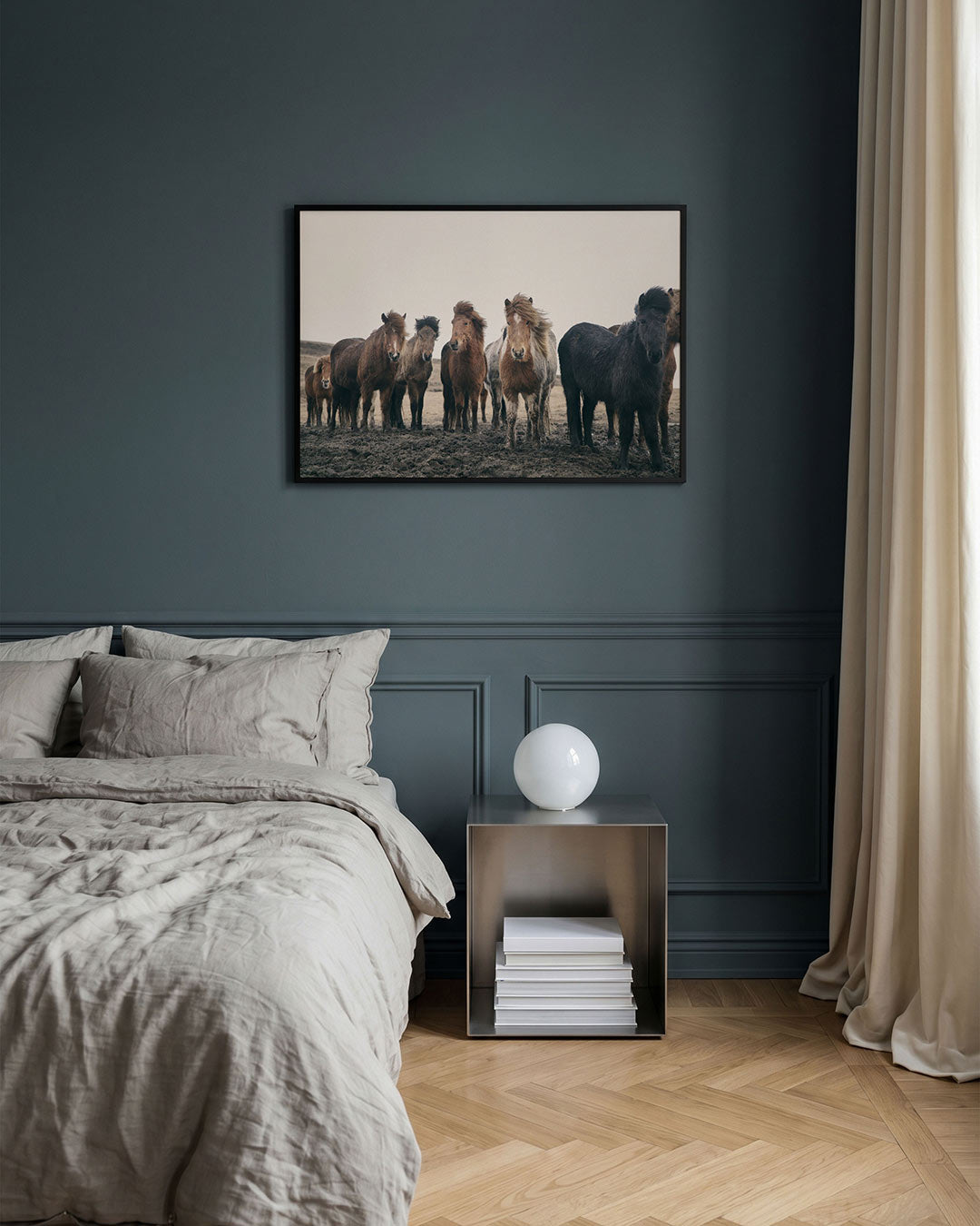 Groep paarden Poster