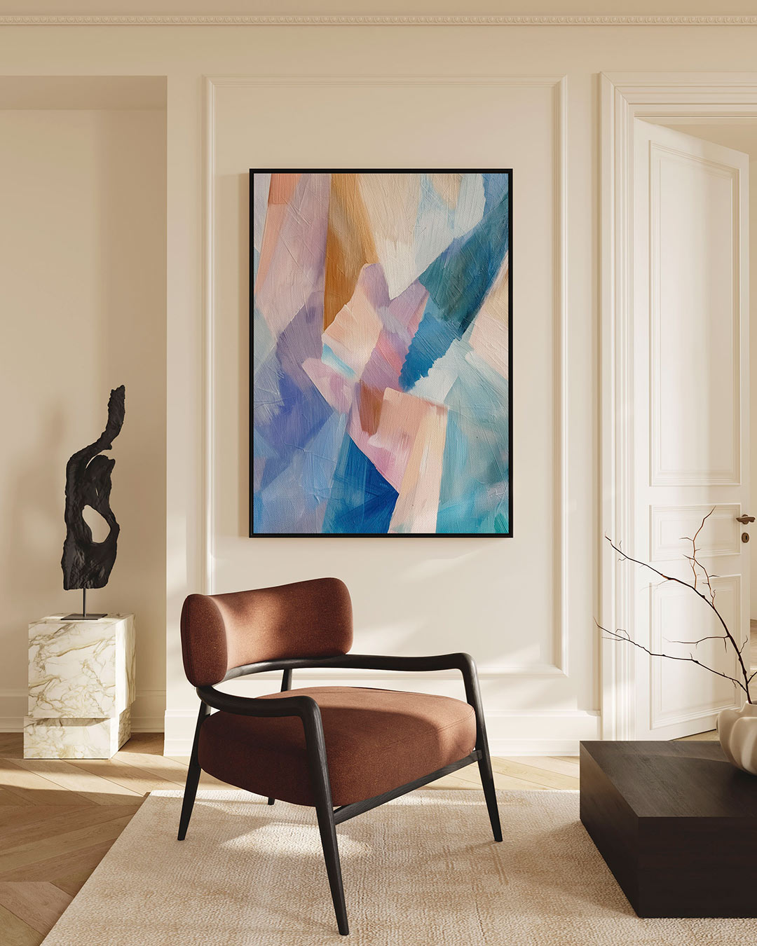 Kleurrijke vormen Kunstwerk