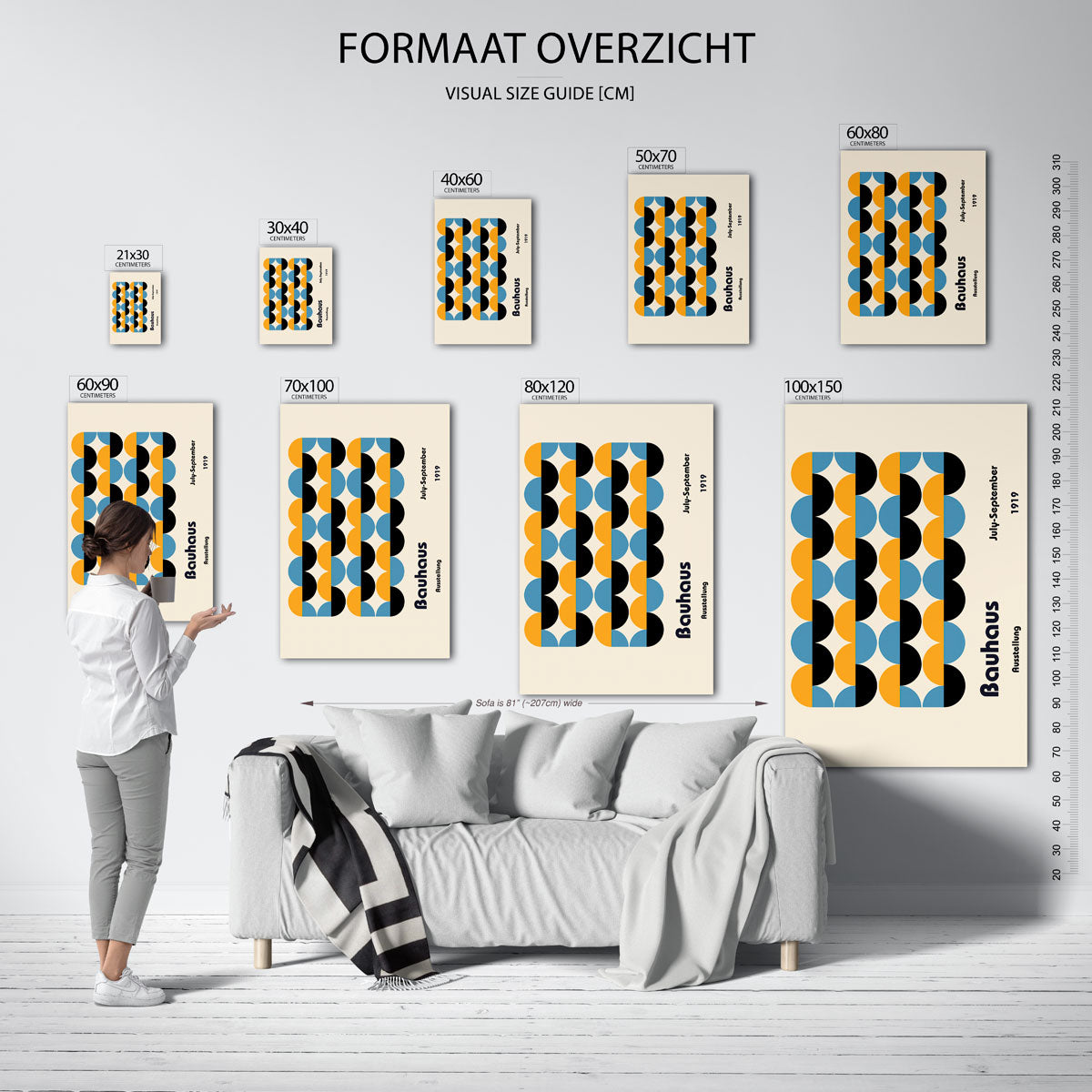 Vormritme en kleur Poster