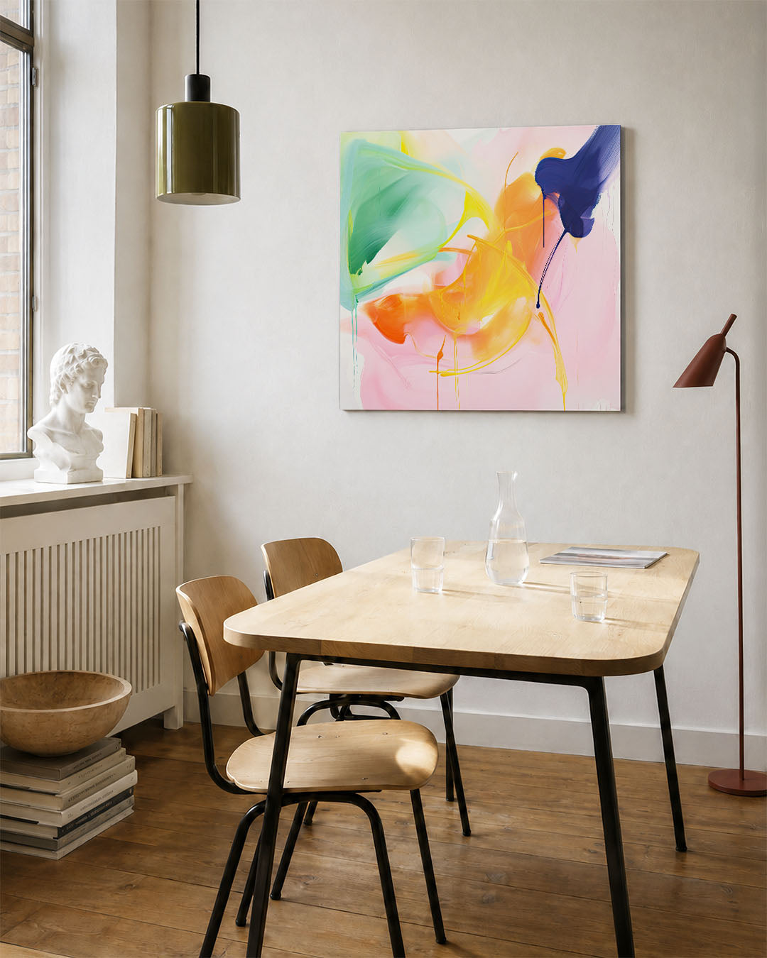 Dynamische kleurenexplosie Kunstwerk