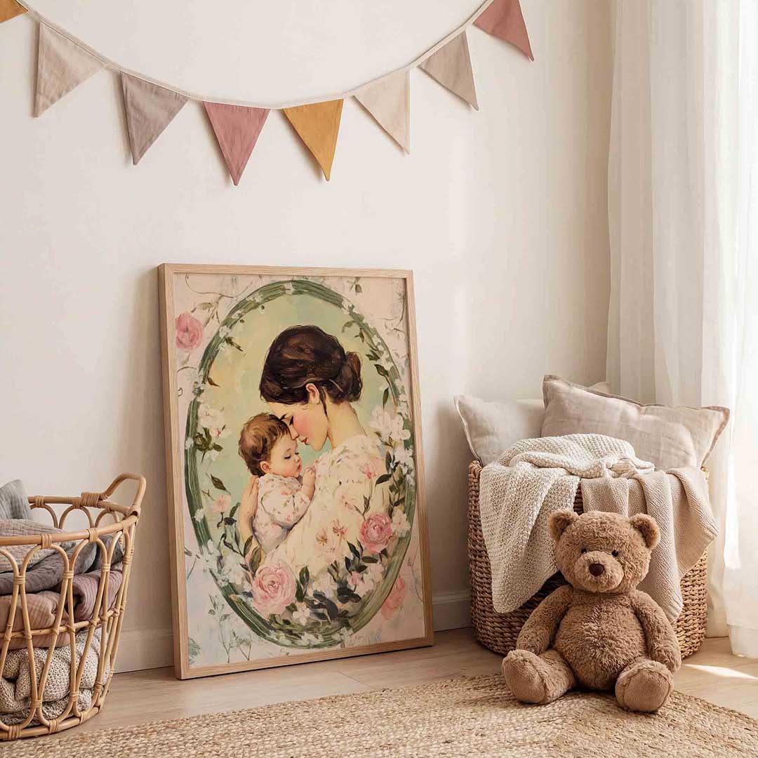 Moeder en kind omarmd Poster