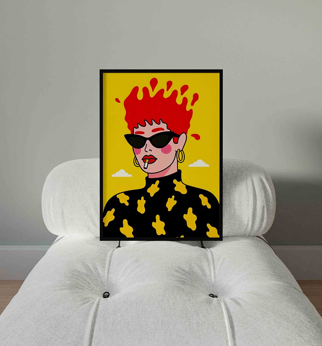 Vrouw met rode haren Poster